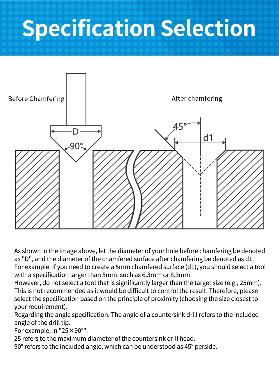 Fresa de chaflán Hss 6542