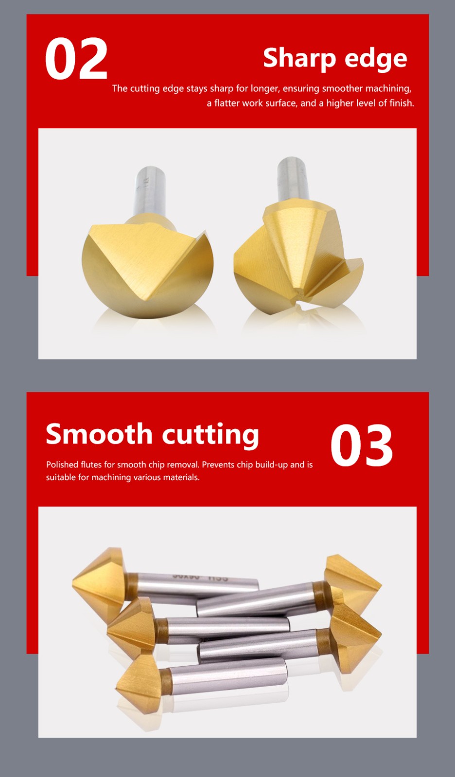 Avellanador de 3 flautas de 10 mm