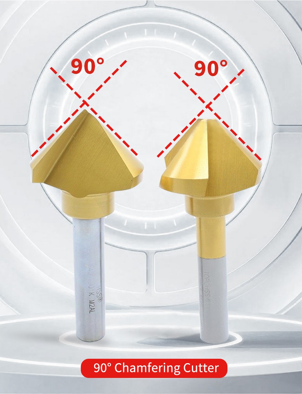 Cortador de chaflán con revestimiento de titanio