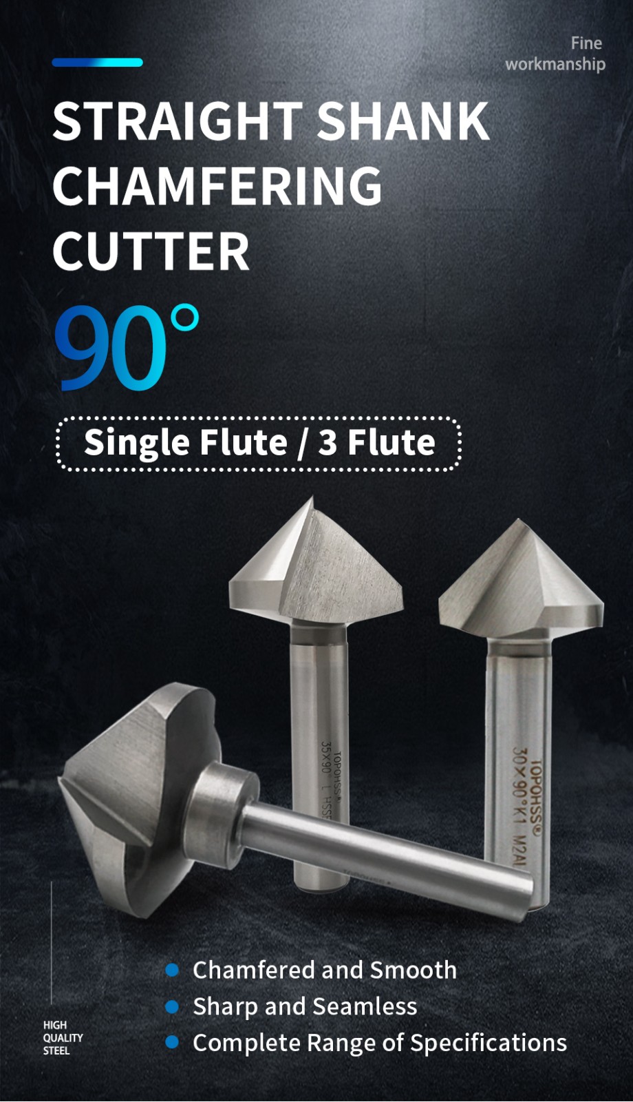 Broca avellanadora de 3 flautas