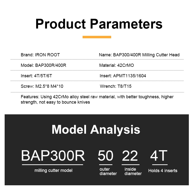 Fresa de faceamento BAP400R Fresa de faceamento BAP400R